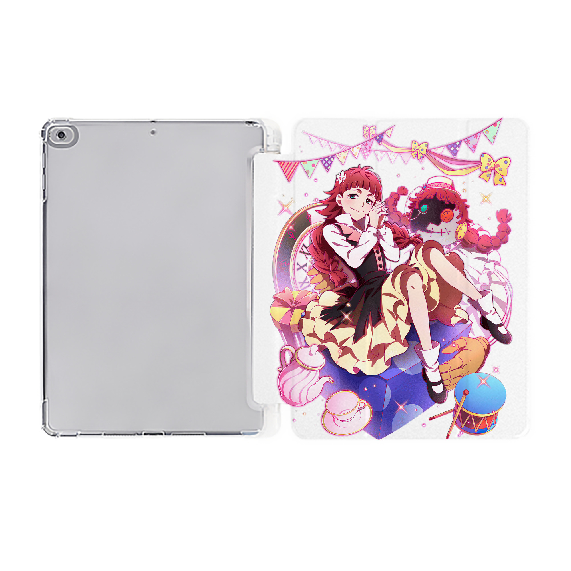 （画像用） 文豪ストレイドッグス Bungo Stray Dogs IPad ケース ペン収納付き 三つ折りスタンド PUレザー×シリコン 対応機種9.5/10.5/10.9インチ